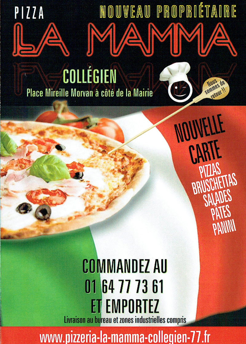 PIZZERIA LA MAMMA à Collégien (77090) Licraison à domicile